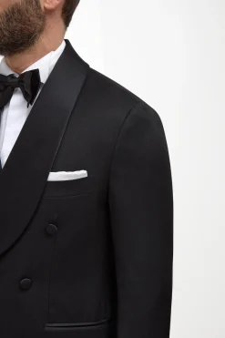 Veste de smoking croisée noire - Made in Italy