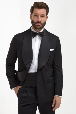 Veste de smoking croisée noire - Made in Italy