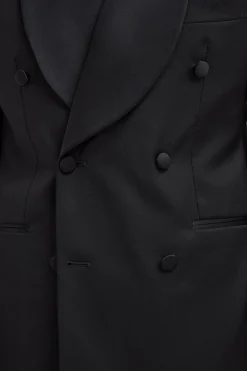 Veste de smoking croisée noire - Made in Italy