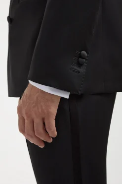 Veste de smoking croisée noire - Made in Italy