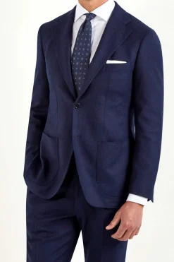 Veste en flanelle bleue - Made in Italy