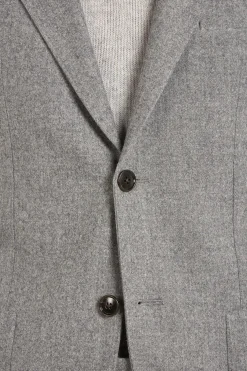 Veste en flanelle gris moyen - Made in Italy