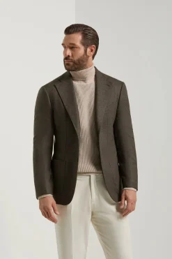 Veste en flanelle marron - Made in Italy