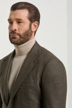 Veste en flanelle marron - Made in Italy