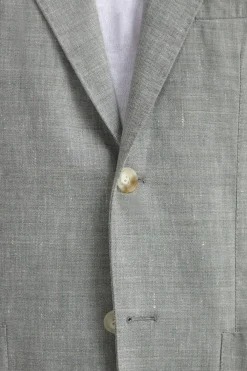 Veste en laine et lin Sauge - Made in Italy