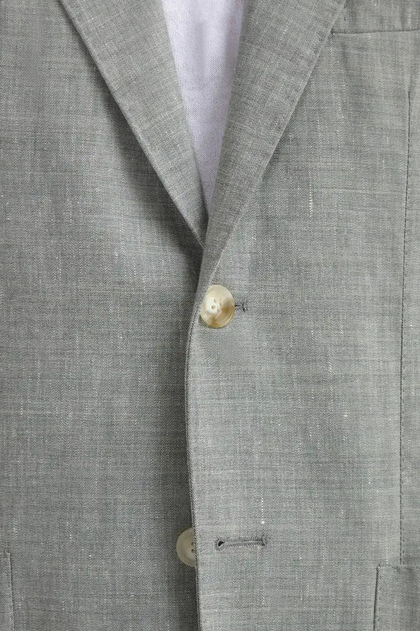 Veste en laine et lin Sauge - Made in Italy