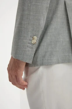 Veste en laine et lin Sauge - Made in Italy