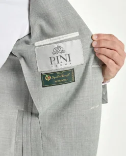 Veste en laine, soie et lin Sauge - Made in Italy