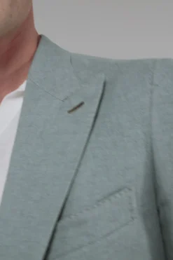 Veste en lin vert d’eau - Made in Italy