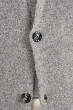 Veste en maille grise – laine et cachemire – Made in Italy