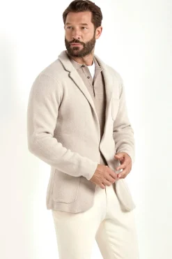Veste en maille Stone – laine et cachemire – Made in Italy