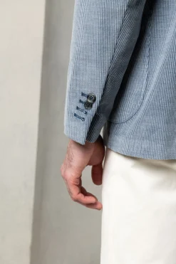 Veste en velours côtelé bleu clair « Soragna Capsule Collection » - Made in Italy