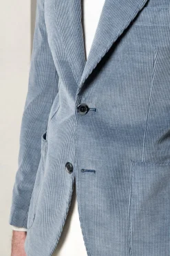 Veste en velours côtelé bleu clair « Soragna Capsule Collection » - Made in Italy