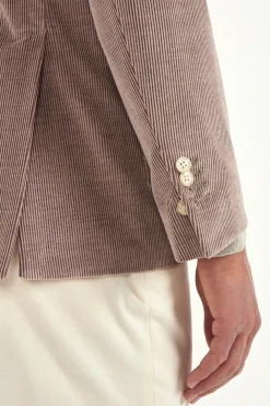 Veste en velours côtelé prune - Made in Italy