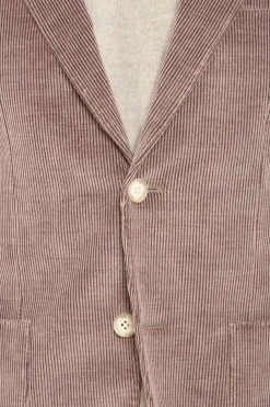 Veste en velours côtelé prune - Made in Italy