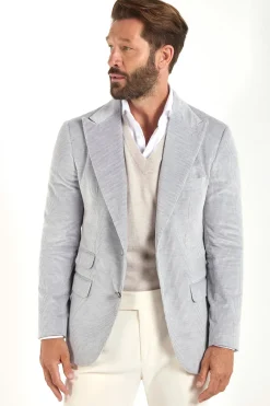 Veste en velours côtelé Stone - Made in Italy