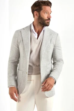 Veste gris clair Prince de Galles - Made in Italy