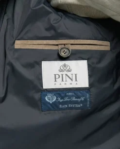 Veste matelassée en laine et cachemire bleue - Made in Italy
