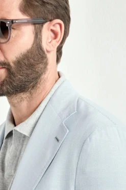 Veste napolitaine bleu glacier - Made in Italy