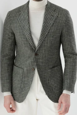 Veste pied-de-poule Sauge - Made in Italy