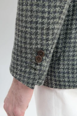 Veste pied-de-poule Sauge - Made in Italy