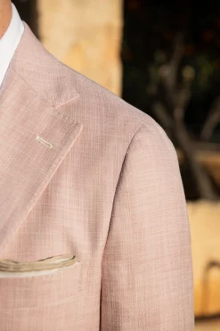 Veste rose en coton et soie - Made in Italy