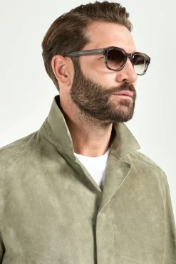 Veste Sauge en daim - Made in Italy