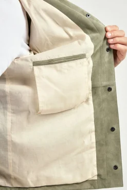 Veste Sauge en daim - Made in Italy
