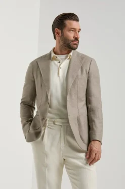 Veste taupe en laine et cachemire - Made in Italy