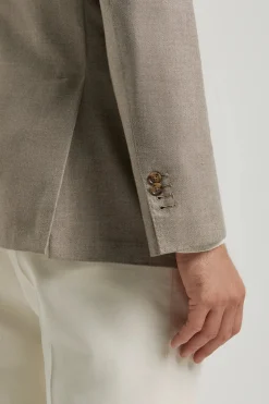 Veste taupe en laine et cachemire - Made in Italy