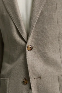Veste taupe en laine et cachemire - Made in Italy