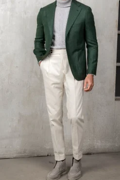 Veste verte en laine et cachemire - Made in Italy